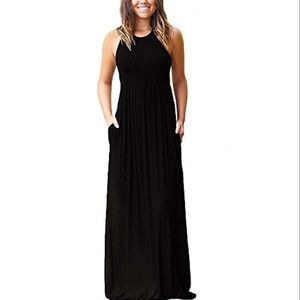 NEW AIKEN Sleeveless Black Maxi Dress Size Small